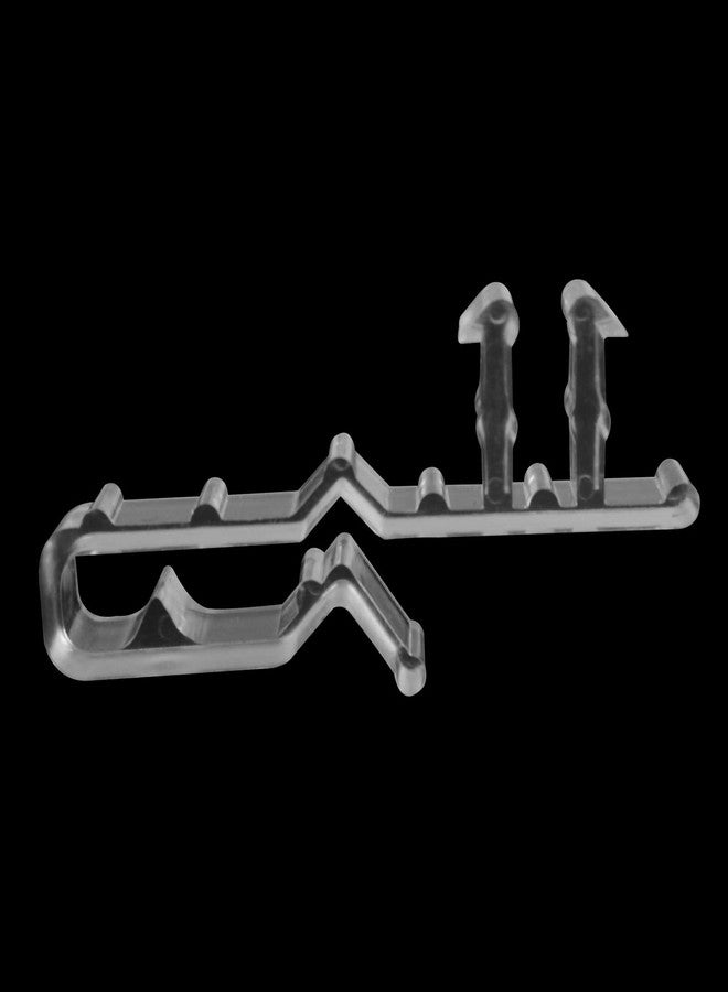 AXLIZER 20pcs Plastic Valance Clips, Transparent Plastic Curtain Clip, Hidden Faux Wood Blind Valance Clips for Vertical Blinds - Image 5